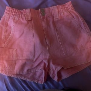 Pink Picnic Shorts High Wasted
